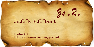 Zsák Róbert névjegykártya