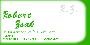 robert zsak business card